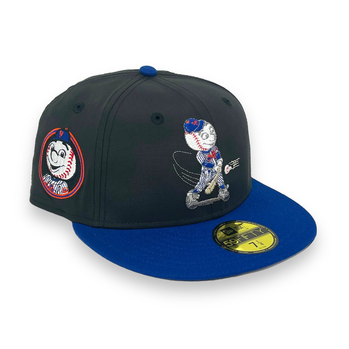 New York Mets Mr. Met New Era 59FIFTY Orange & Royal Blue Hat Gray