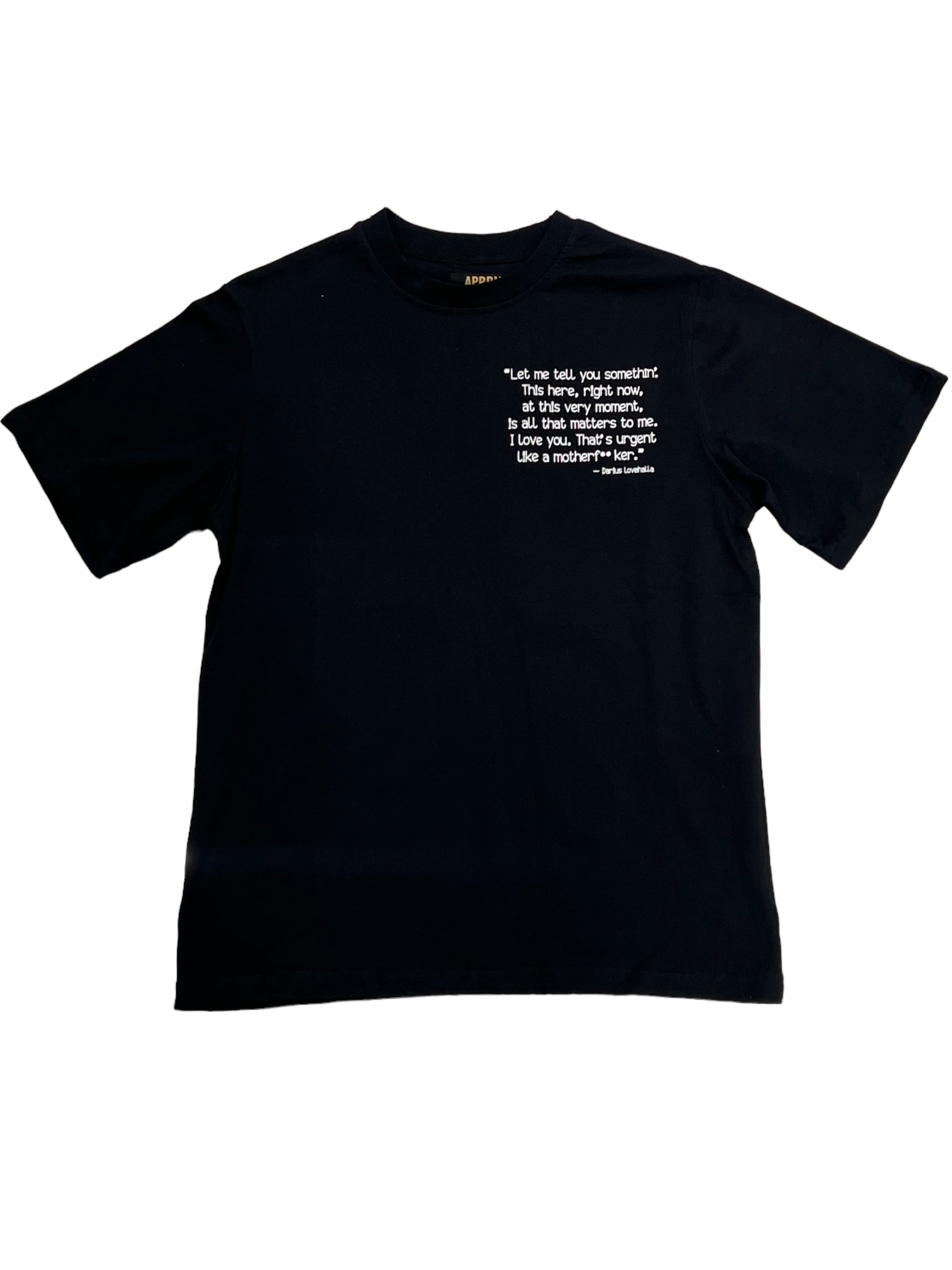 APPRV "LOVE ME"  (BLACK) TEE