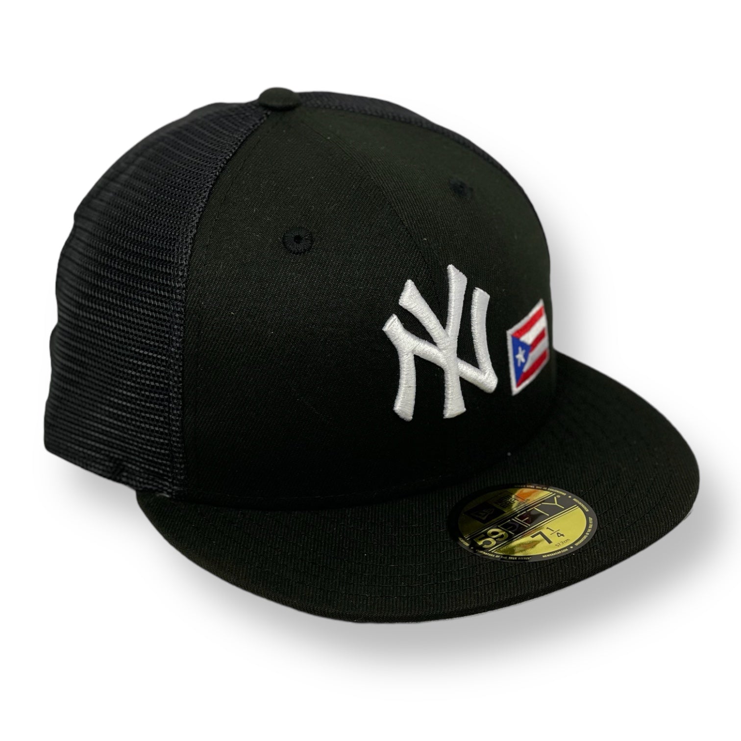 NEW YORK YANKEES (BLACK) (TRUCKER) (YANKEES X PUERTO RICO) NEW ERA 59FIFTY FITTED