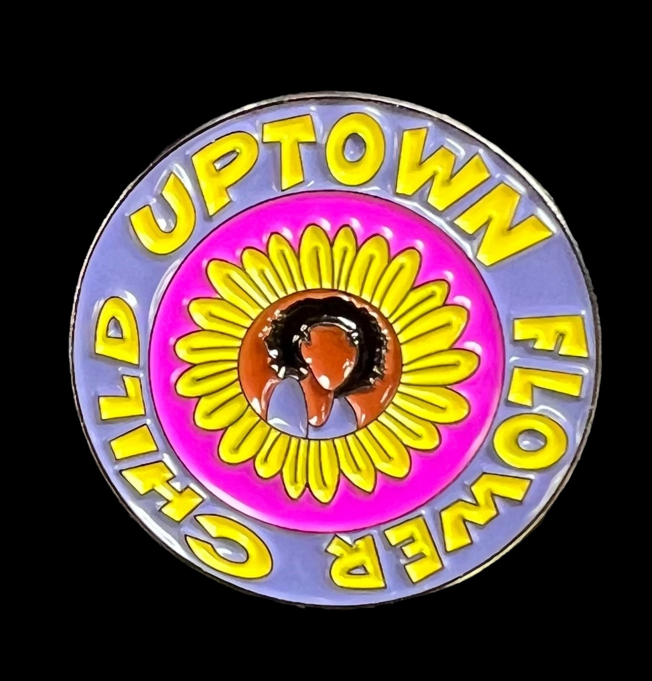 UPTOWN FLOWER CHILD PURPLE PIN