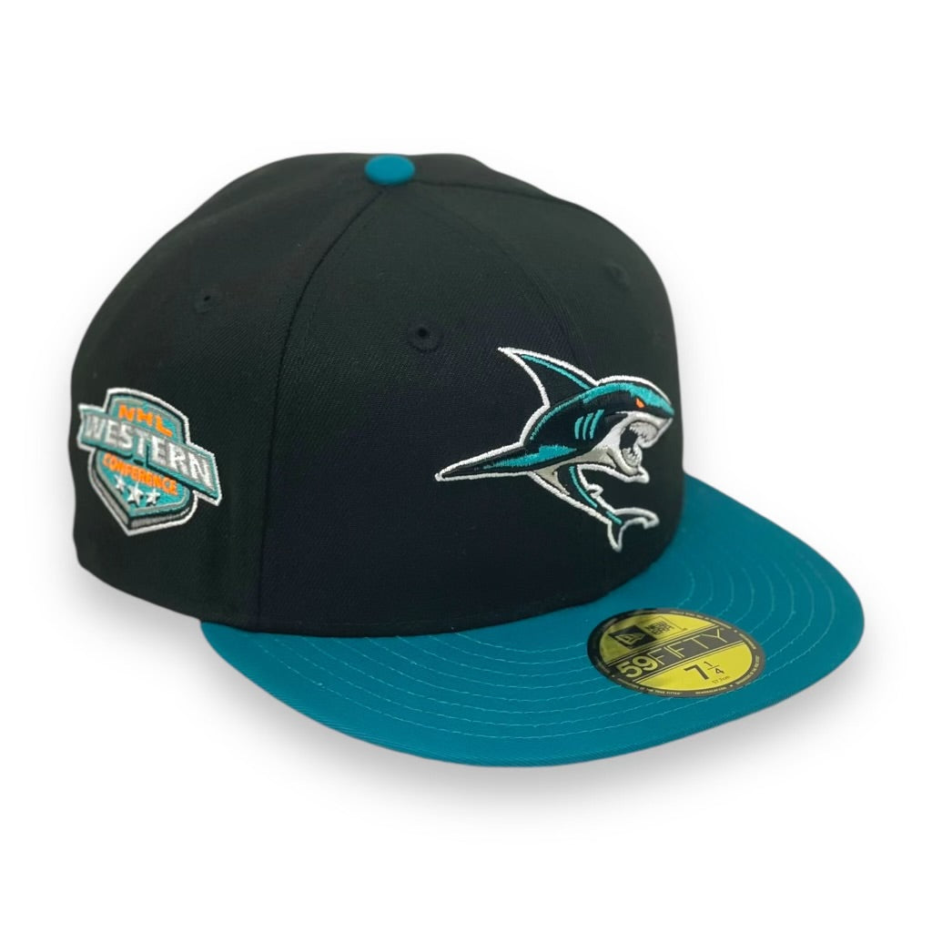 SAN JOSE SHARKS (BLACK/TEAL) "WESTERN CONF" NEW ERA 59FIFTY FITTED