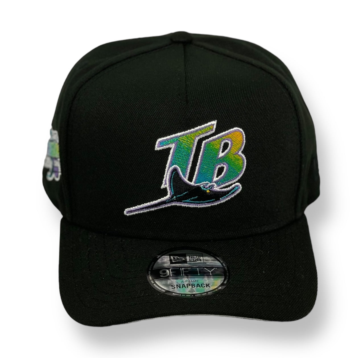 TAMPA BAY DEVIL RAYS (BLACK) (1998 INAUGURAL) "9FIFTY AFRAME" NEW ERA SNAPBACK