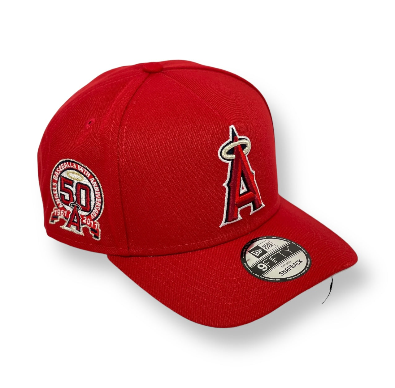 ANAHIEM ANGELS (RED) (50TH ANN) "9FIFTY AFRAME" NEW ERA SNAPBACK