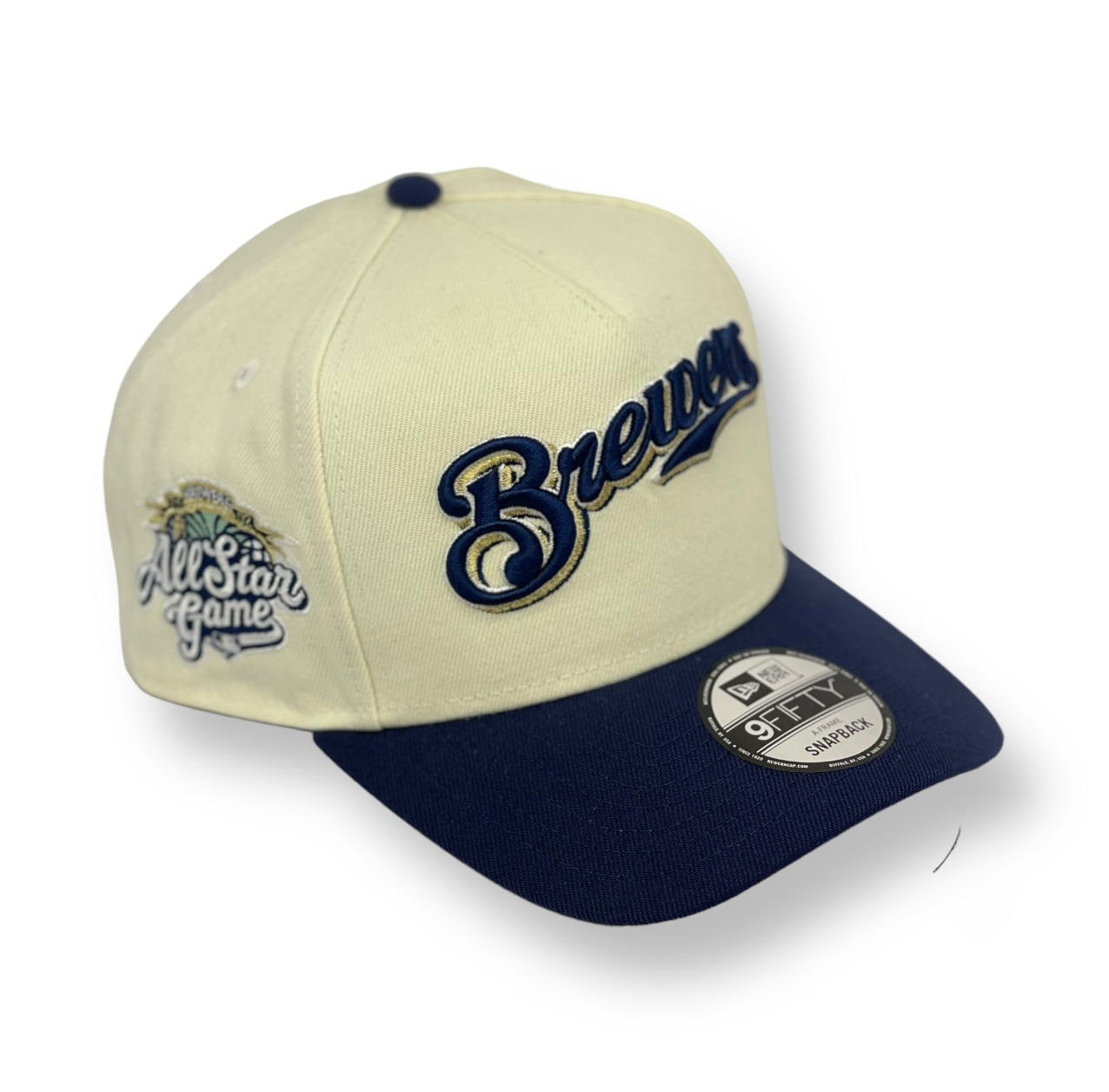 MILWAUKEE BREWERS (OFF-WHITE) (2002 ASG) "9FIFTY AFRAME" NEW ERA SNAPBACK