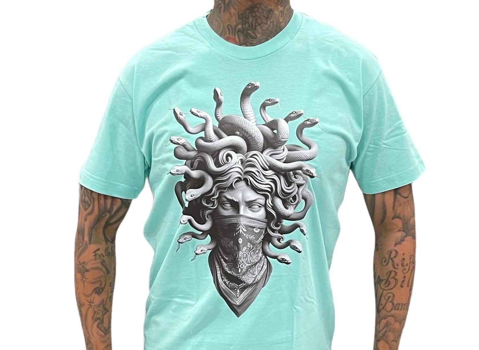 ARTFUL INTELLIGENCE "STONE MEDUSA" MINT TEE