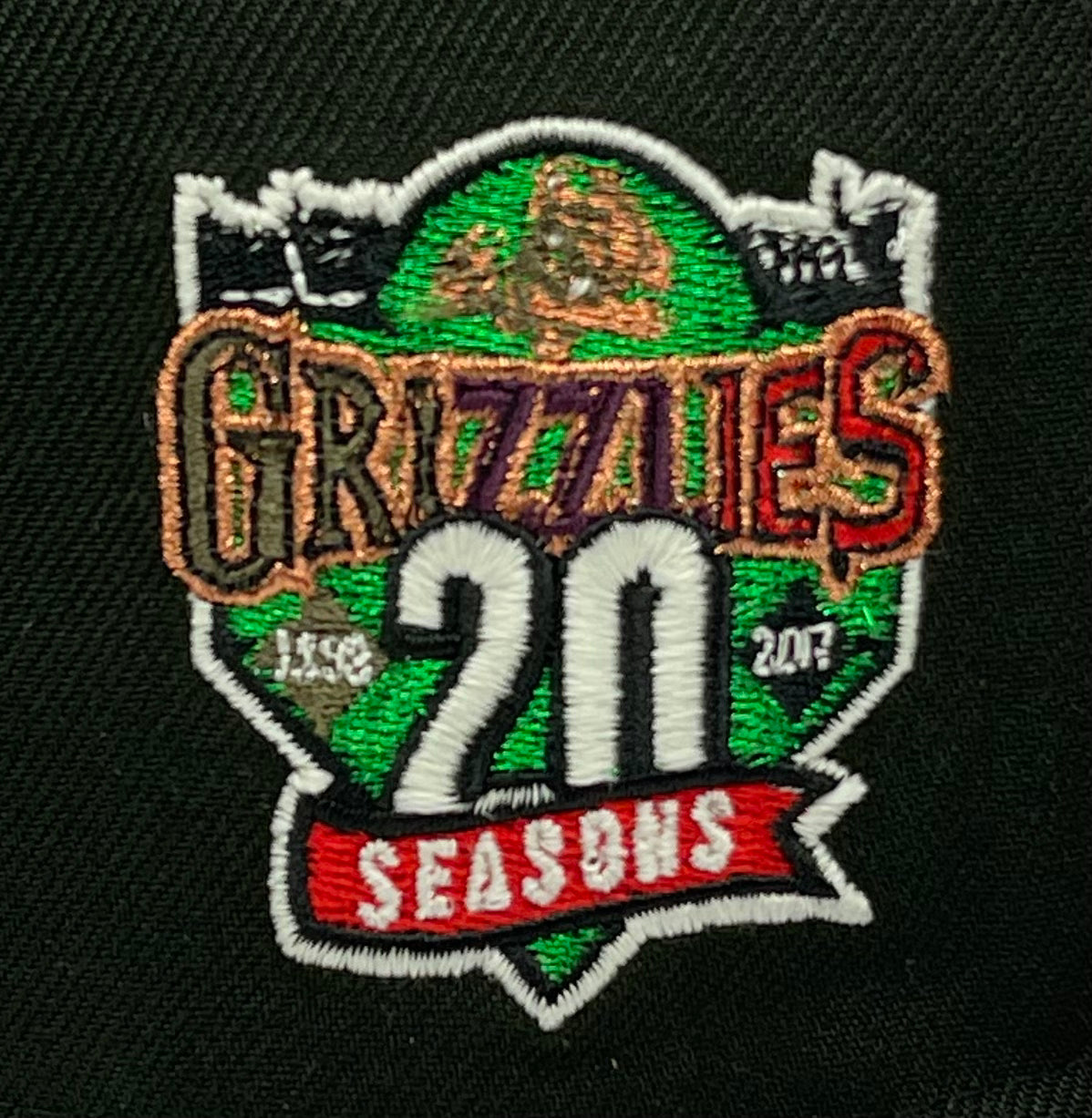 FRESNO GRIZZLIES (BLACK) "20TH SEASON"  NEW ERA 59FIFTY FITTED