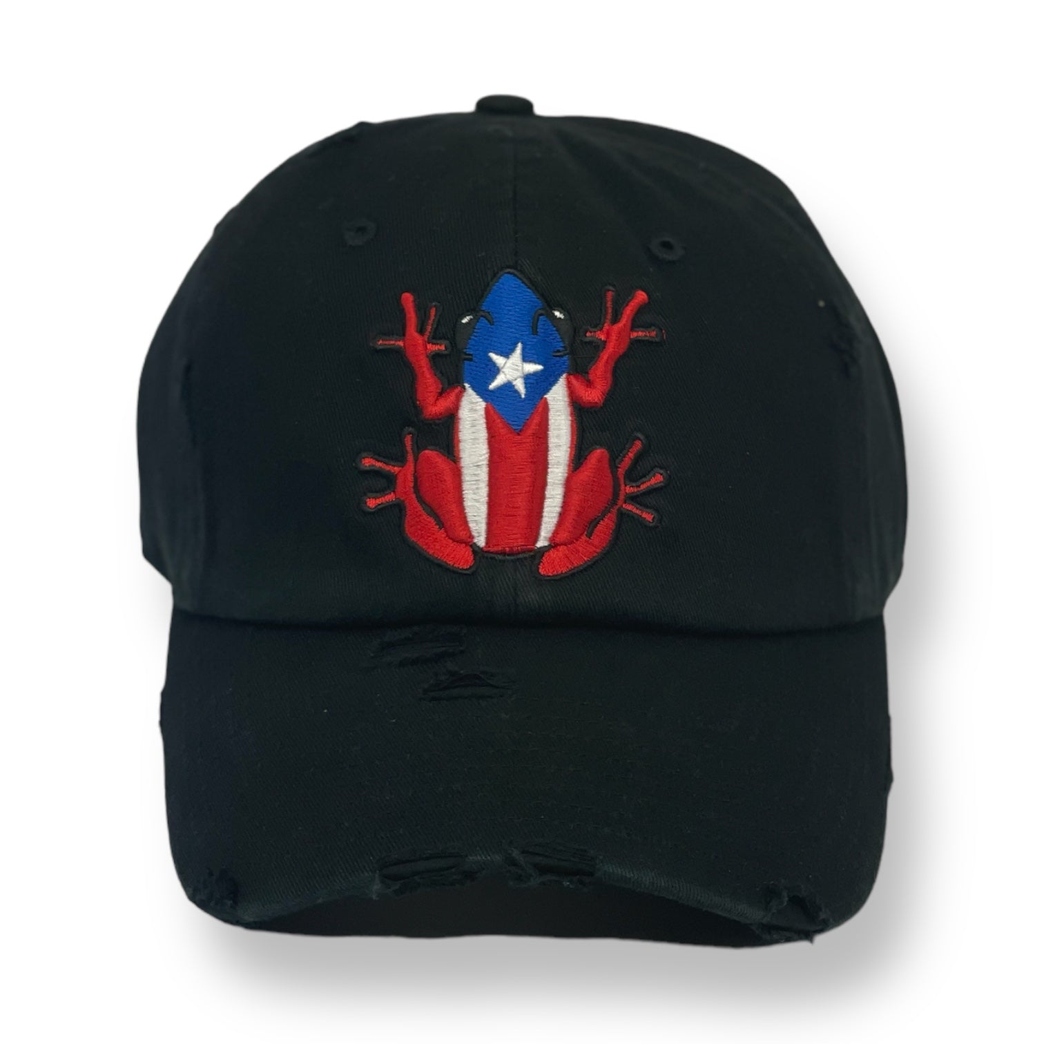 4U CUSTOM PUERTO RICO "DON COQUI" BLACK DAD HAT