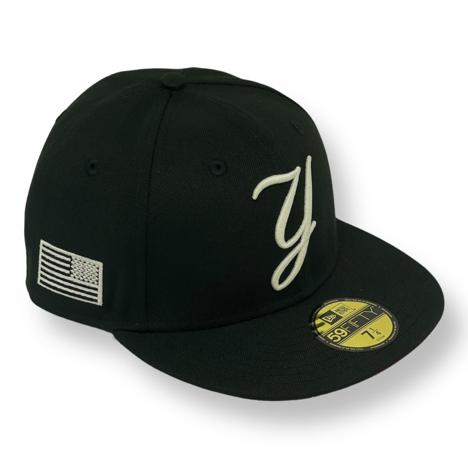 NEW YORK YANKEES  (Y LOGO) (2001 911 FLAG) NEW ERA 59FIFTY FITTED (GLOW IN THE DARK) (RED UNDER VISOR)