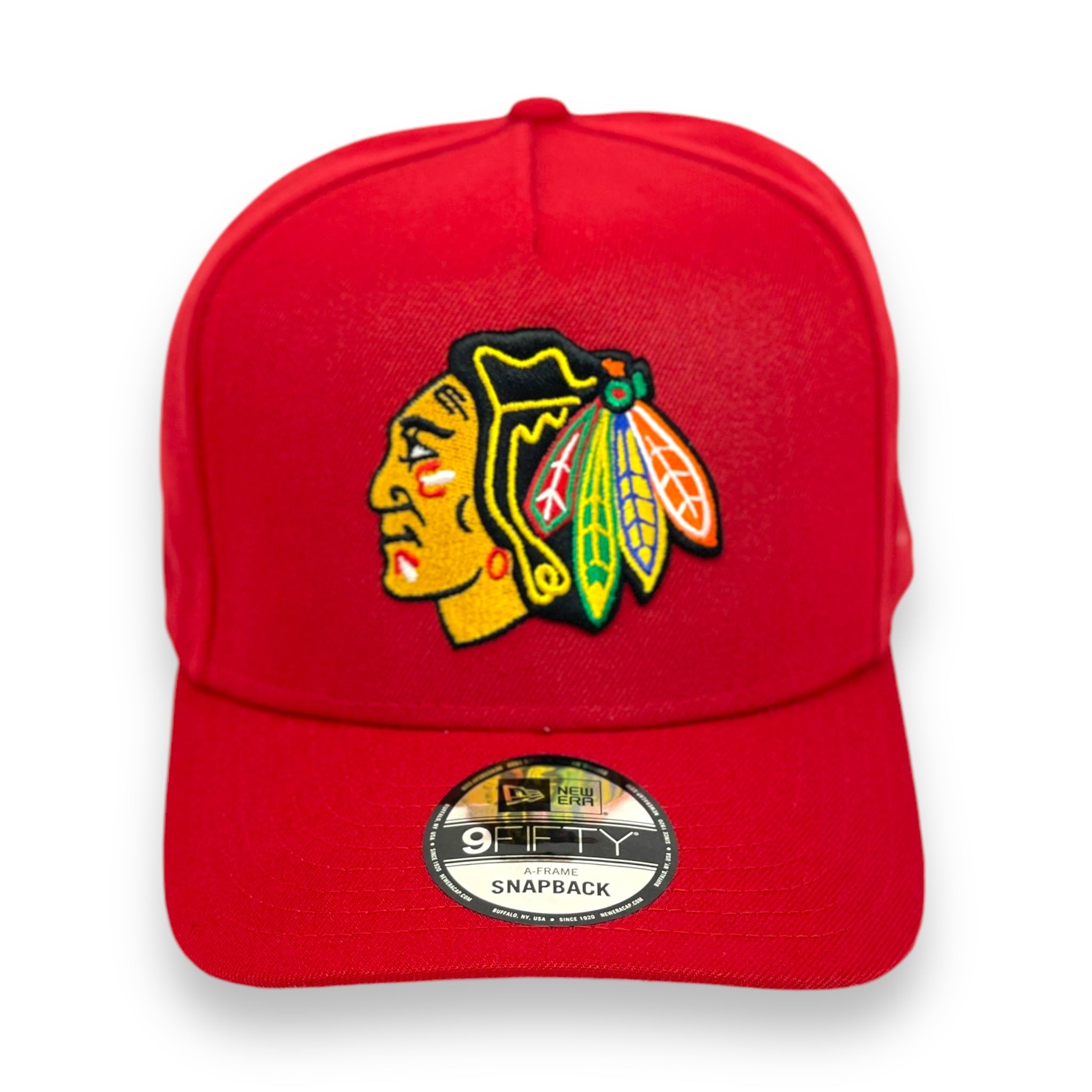 CHICAGO BLACKHAWKS (RED) "9FIFTY AFRAME" NEW ERA SNAPBACK (6458)