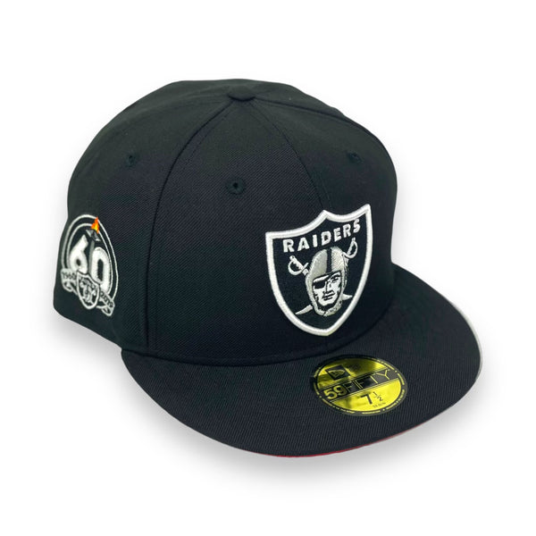 New Era Las Vegas Raiders 60th Anniversary Scarlet Sky Edition 59Fifty Fitted  Hat, EXCLUSIVE HATS, CAPS